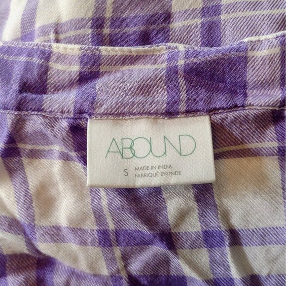 ABOUND Tiered Dress Size Small Purple White Adjustable Straps Vintage Pl… - Picture 6 of 6